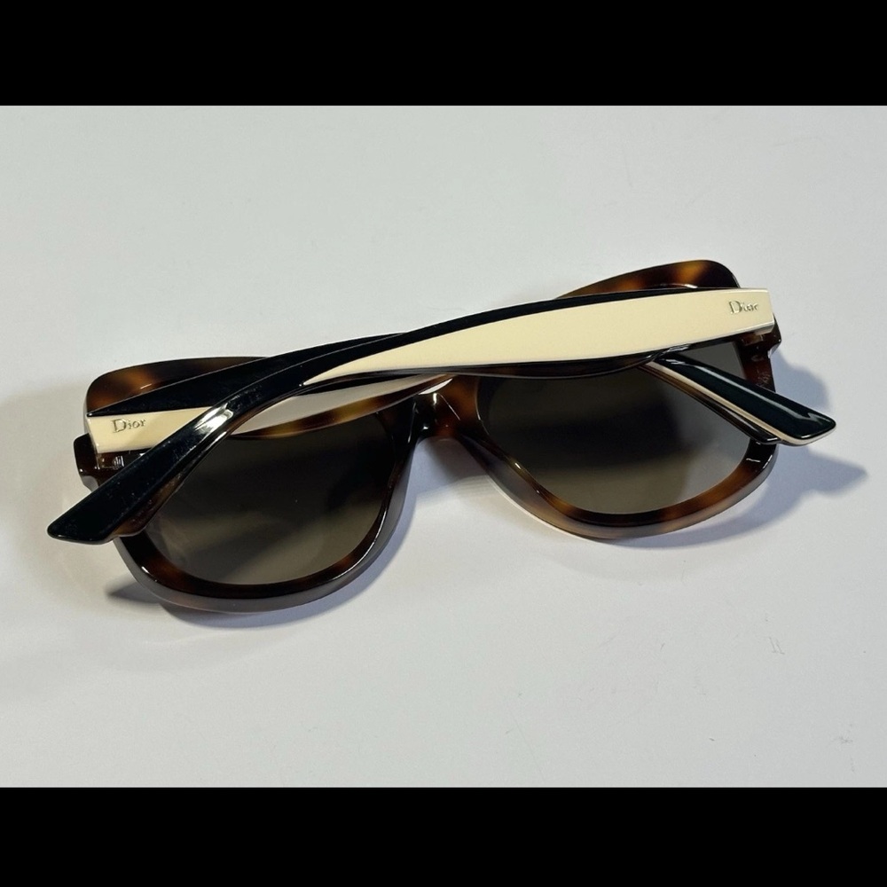 Authentic Christian Dior Envol 2 LWGHA Women Brown Cream Square Sunglasses Italy - Picture 8 of 8